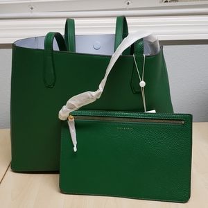 NWT Tory Burch emerald green Luna bag